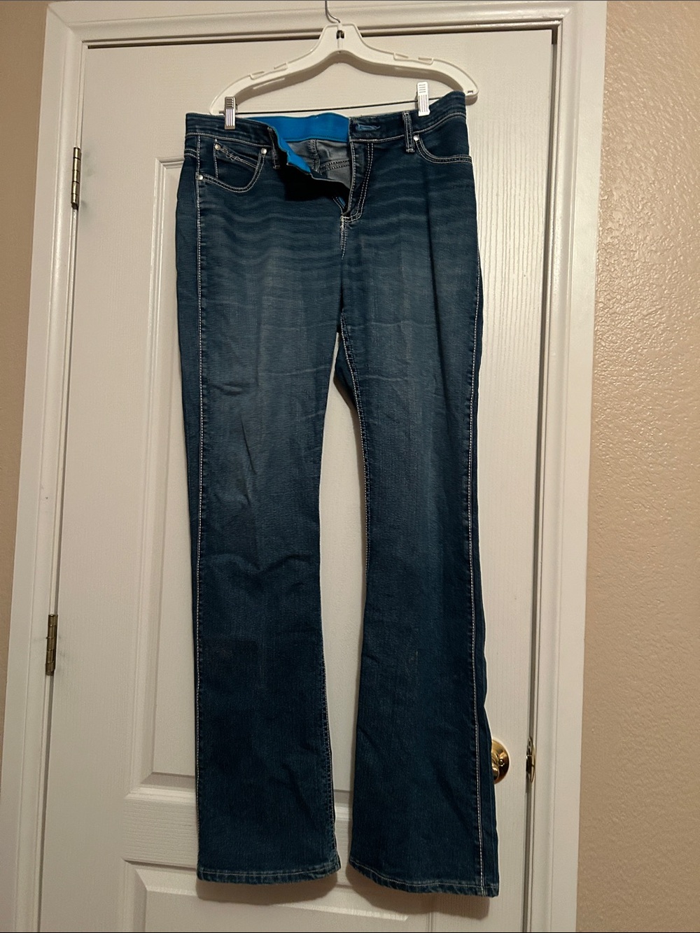 Women's Dark Indigo Flare Jeans - Classic Flared Leg